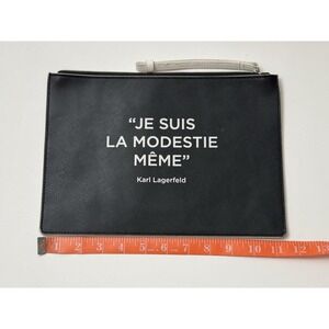 Karl Lagerfeld Small Size Black White Pouch Clutch Hand Bag